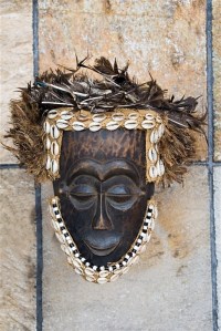 Handmade antique african mask, Ndebele tribe, Bulawayo, Zimbabwe