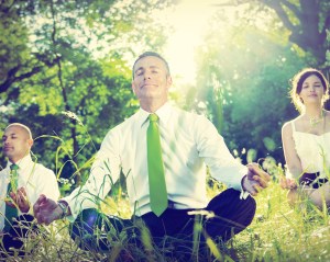 Business People Yoga Relaxation Wellbeing Concept