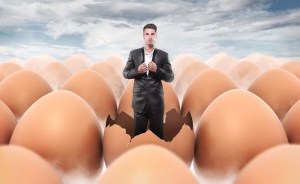 New man born from an egg shell