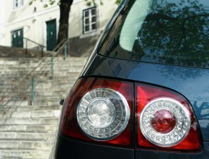 Rear lamp of the hatchback car